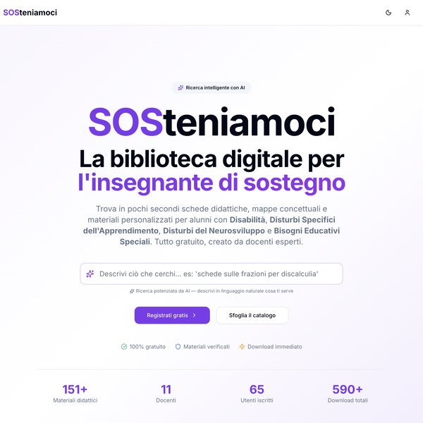 SOSteniamoci, biblioteca digitale per insegnanti di sostegno